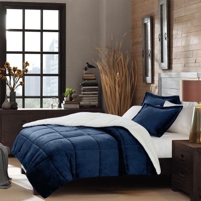 Markus - 3 Piece Comforter Set with Sherpa Reverse