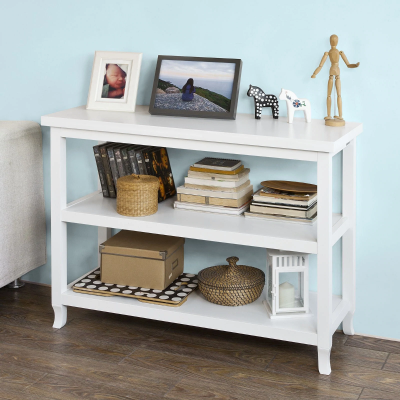 Atelier du Nord | Table d'appoint console blanche à 2 niveaux