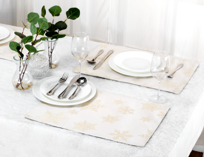 4 piece Metallic Placemat Set