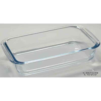 A La Cuisine- Borosilicate Glass Baking Tray 1L