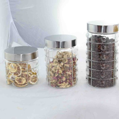 A LA CUISINE - set of 3 glass storage jars