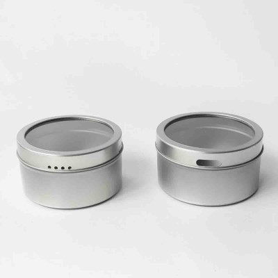 A La Cuisine - Magnetic Tin Spice Jar With Window Lid 280ml