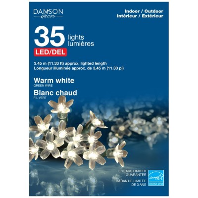 35 lumières menées extérieures, réflecteur de fleur