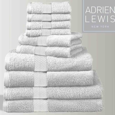 Adrien Lewis - Serviettes de bain en coton peigné égyptien prune