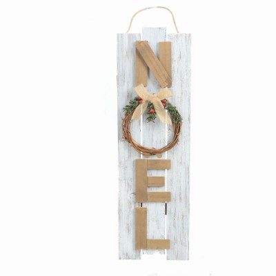 Panneau Noel en Bois avec Suspension de 6 "X 18.5"