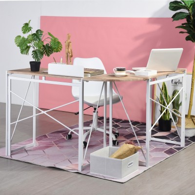 Albertin - Modern/Contemporary Computer Office L-Shaped Desk with metal frame