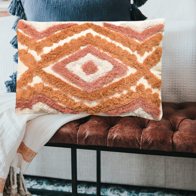 Lauren Taylor - Coussin en coton touffeté AMBER