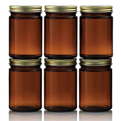 A La Cuisine - Paksh Set/6 Amber Glass Jars