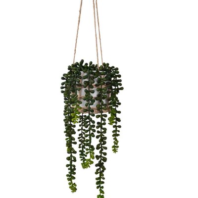 Suspension de Perles Artificielles dans un Pot en Céramique 61cm