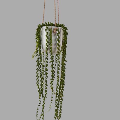 Suspension de Perles Artificielles dans un Pot en Céramique 56cm