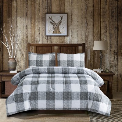 Baldwin - Buffalo Grey/white Plaid Comforter Set