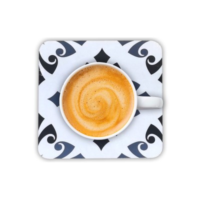 St/4 Sous-verres en MDF *6 motifs (Carrelage bois liège)