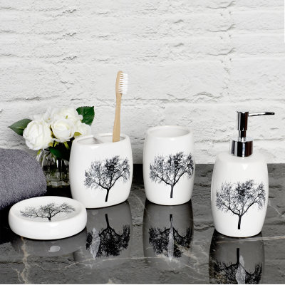 Trees Ceramic Bath Set 4pc
