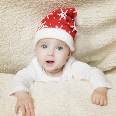 Xmas Blanket & Hat Set Red