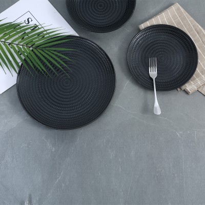 Service de vaisselle noir 12 pièces