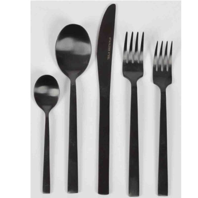 Couverts 16pcs Mat Noir
