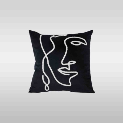 Coussin Face Flocké