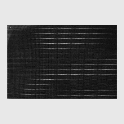 Placemat Pk 4 Blk Stripe Checkered