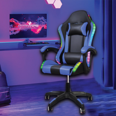 Office Gaming Chair With led Blue/black