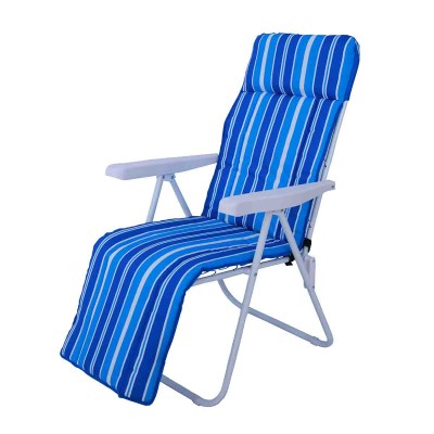 Chaise longue pliante en acier pour l'extérieur