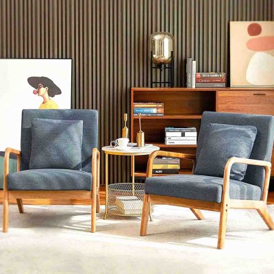 Linen Upholstered Armchair