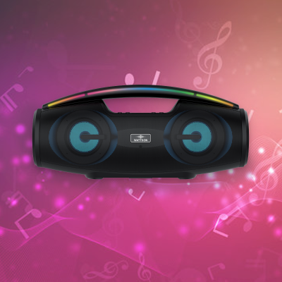 WATTSON- Boombox LED Light Bt5.0 Fm 2*10w