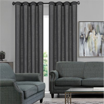 Bordeaux - Grommet Panel 52*96 Pewter 2pk Faux Linen