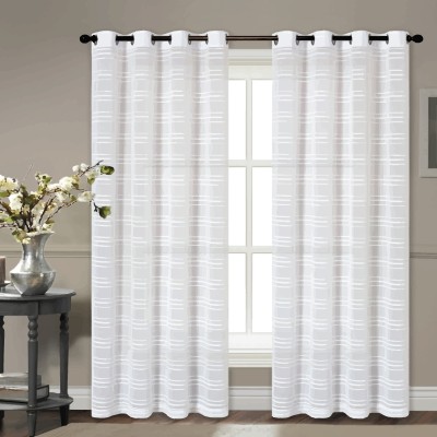 2pk Panneau à Grommet Brigette Faux Linen Sheer