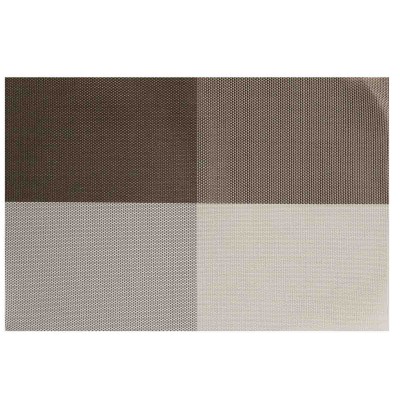 Placemat Pack 4 Brown Checkered 