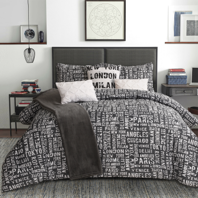 World - Comforter Set Charcoal