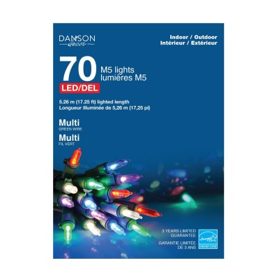 Jeu de 70 lumières à DEL lisse extérieures M5