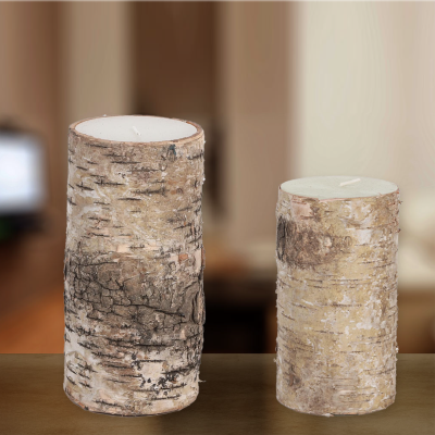 1 Wick Birch Candle Tall