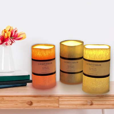 Candle LED 7.5x12.5cm White, pink, Grey
