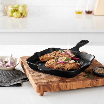 10-Inch Cast-Iron Skillet-Rectangle 