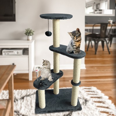 Cat Tree 1.5cm Chipboard 320g Rabbit Faux Fur 0.3cm 