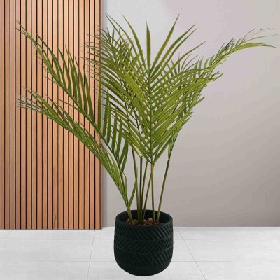 Fern Ceramic Pot Black