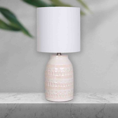 Lauren Taylor - Lampe de table en céramique émaillée crème