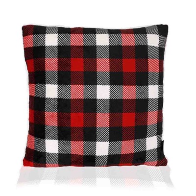 Coussin en velours CHARLEVOIX inversé en Sherpa