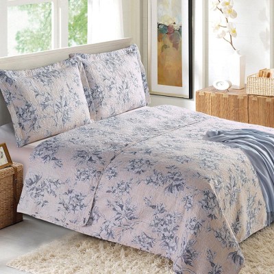 Charlize - 3 Piece Floral Vine Quilt Set