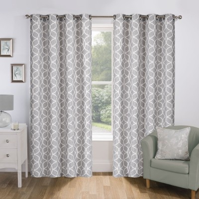 Charlotte 2pk Grommet Panel 52x84 Grey Circle
