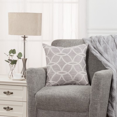 Charlotte - Cushion 18x18 Grey Circle Jacquard