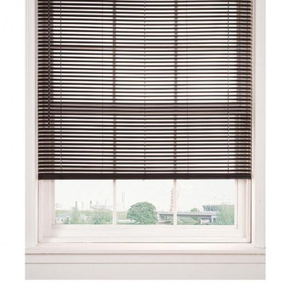 Horizontal Cordless PVC Mini Blinds | Chocolate