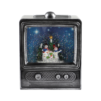 Tv acrylique avec scène de bonhomme de neige