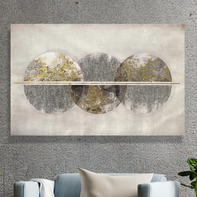 Toile imprimée 75 x 115 cm | 3 cercles abstraits