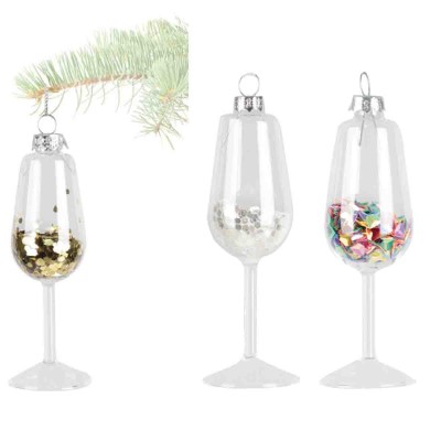 Verre transparent avec motif de vin 11cm
