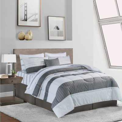 Nantucket- Comforter Grey/black