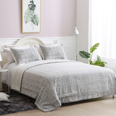 Lauren Taylor - Ensemble de douillette 3pcs Fleece/Sherpa