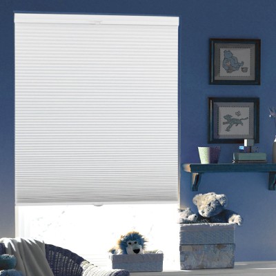 Cordless Blackout Pleated Cellular Blinds | White