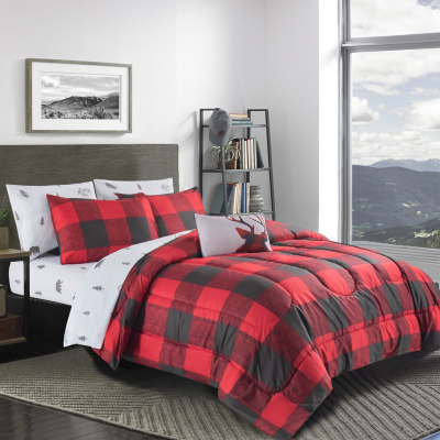 Cozy Chalet Comforter Red/black
