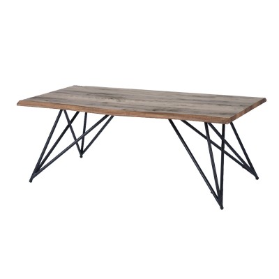 Table basse en bois et métal